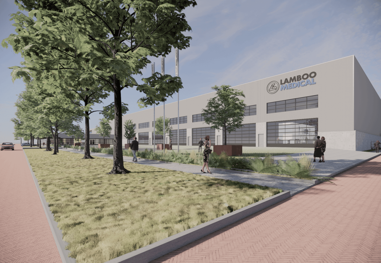 nieuwbouw hal op voor Lamboo Medical en Siemens