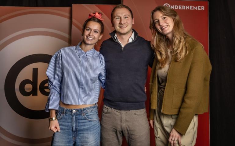 Fot van ondernemers Maxime, Max en Fia